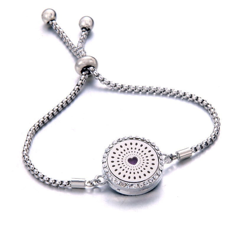 Peris Gems Perfume Essential Diffuser Locket Bracelet | Adjustable Bangle Bracelets SHEIN Amazon Temu