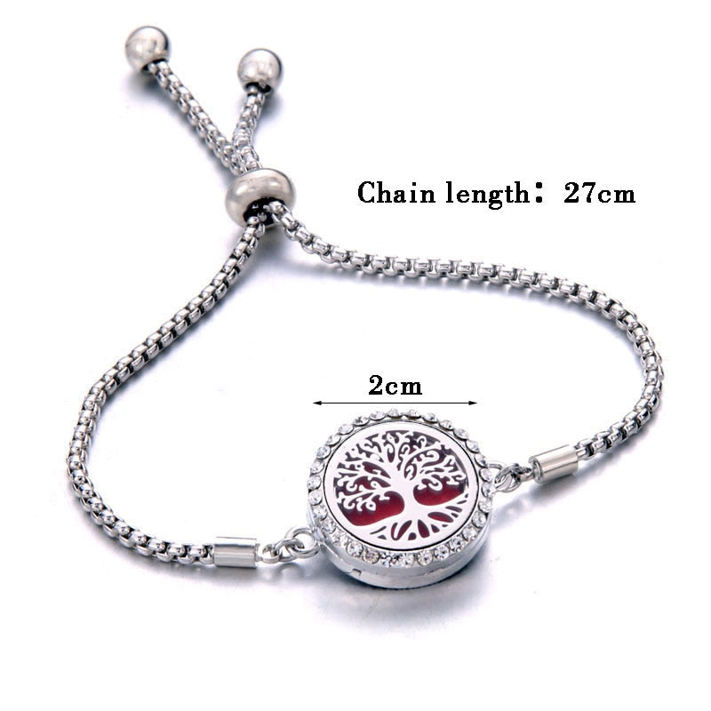 Peris Gems Perfume Essential Diffuser Locket Bracelet | Adjustable Bangle Bracelets SHEIN Amazon Temu