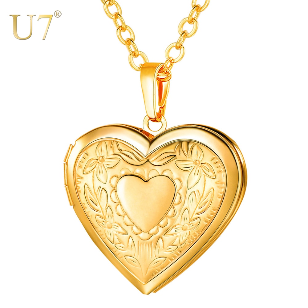 Peris Gems Personalized Heart Photo Necklaces | Gold Heart Necklace SHEIN Amazon Temu