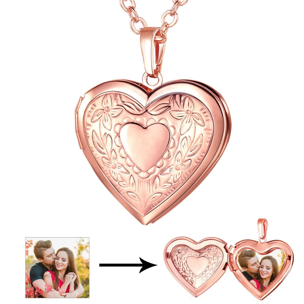 Peris Gems Personalized Heart Photo Necklaces | Gold Heart Necklace SHEIN Amazon Temu