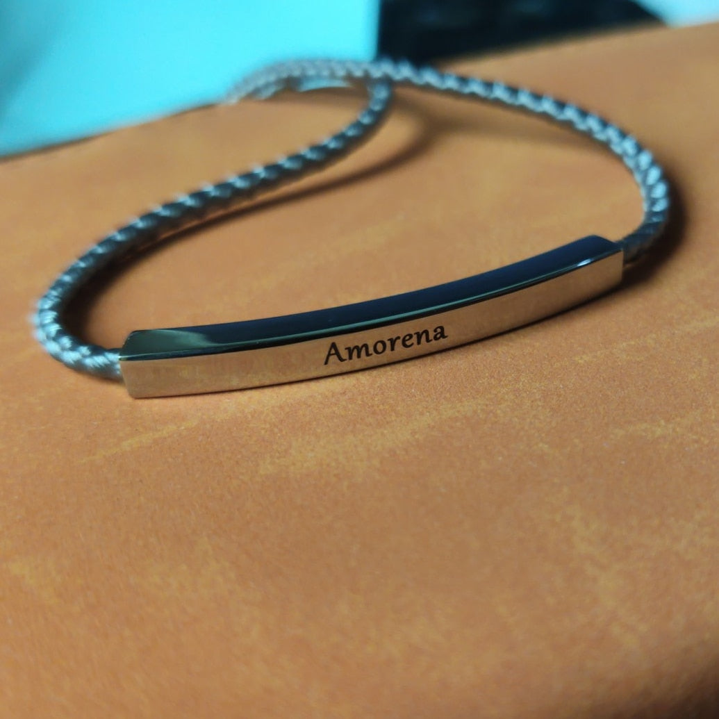 Peris Gems Personalized Stainless Custom Name Pendant Bracelets Unisex SHEIN Amazon Temu