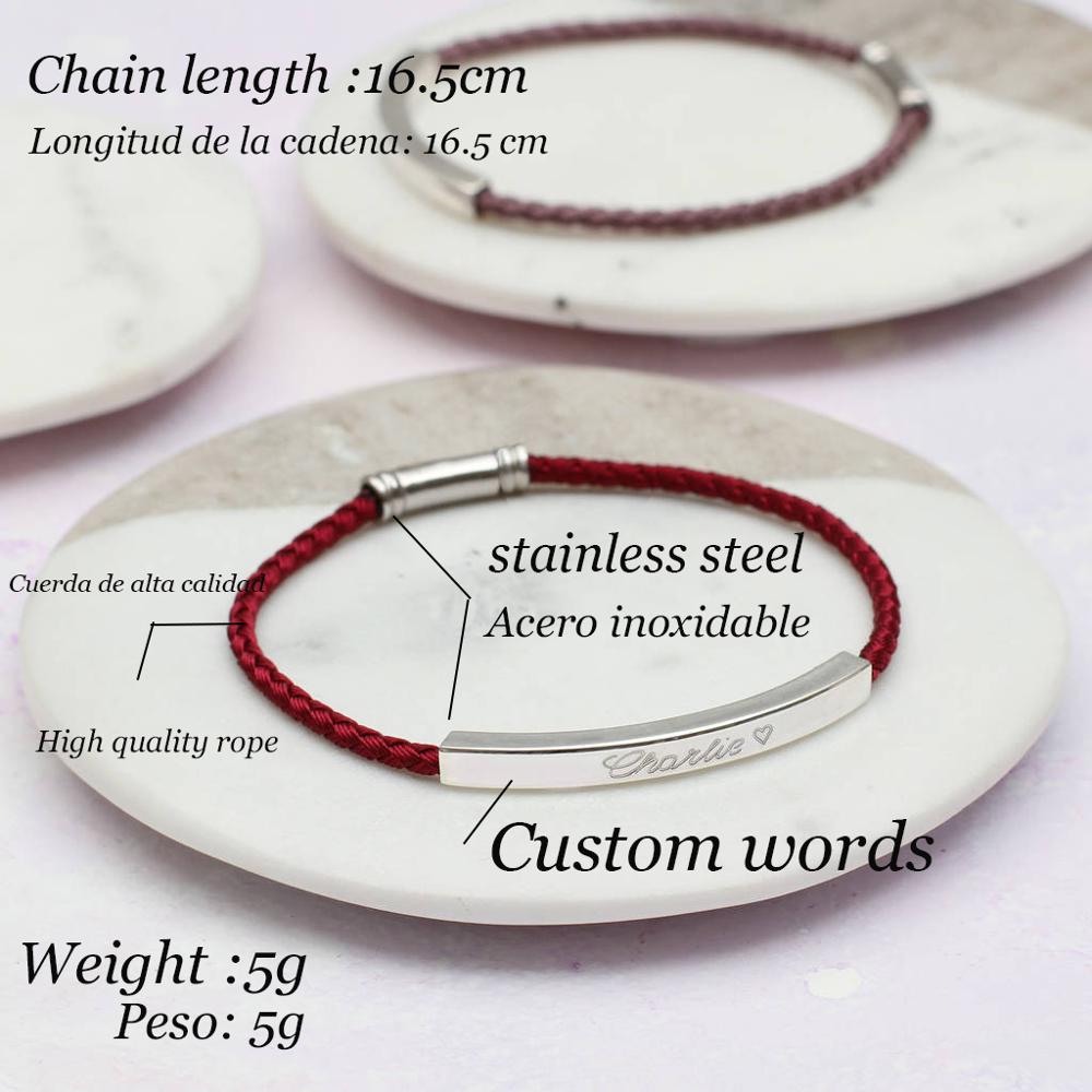 Peris Gems Personalized Stainless Custom Name Pendant Bracelets Unisex SHEIN Amazon Temu