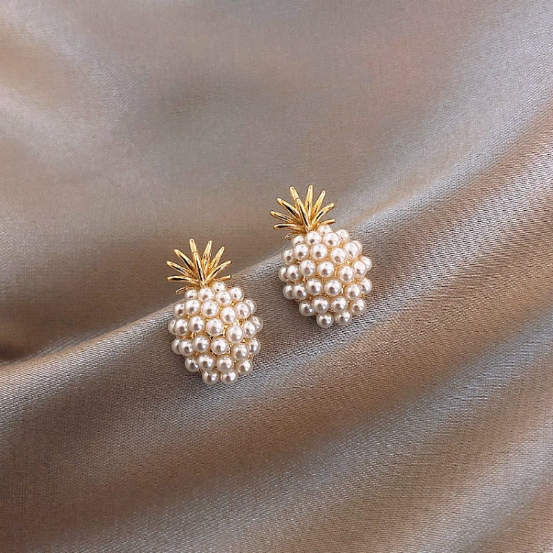 Peris Gems Pineapple Honeybee Pearl Earrings for Women | Gold Stud Earrings SHEIN Amazon Temu