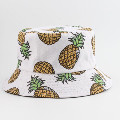 Peris Gems pineapple white Banana Print Bucket Fishermans Hats Unisex SHEIN Amazon Temu