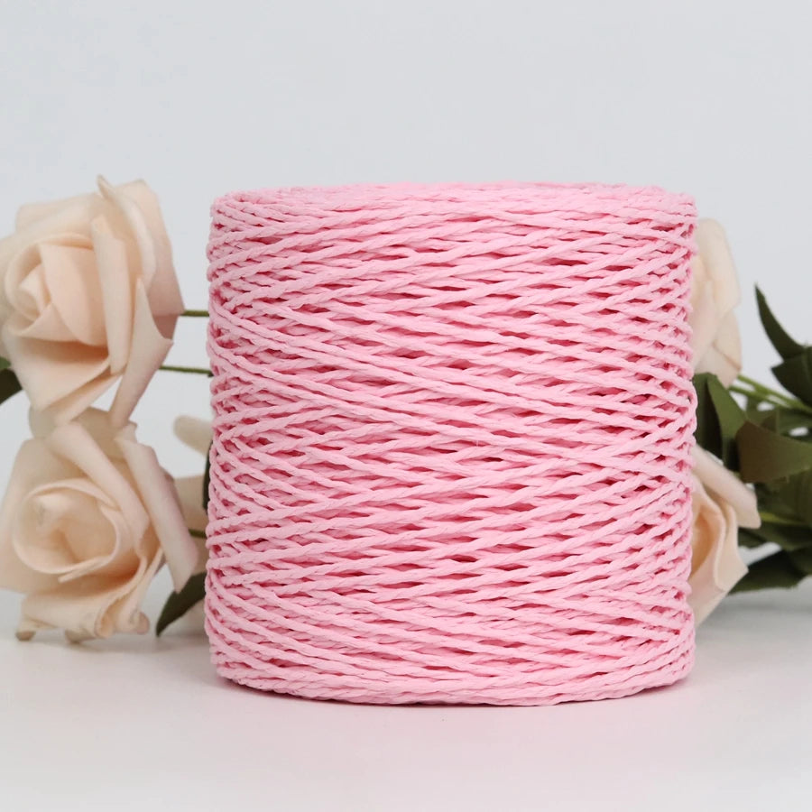 Peris Gems pink 100g/ball Raffia Yarn Kintting Paper Straw Yarn for Crocheting Hat Fancy Yarn Flower Packing Summer Fashion Handmade Material SHEIN Amazon Temu