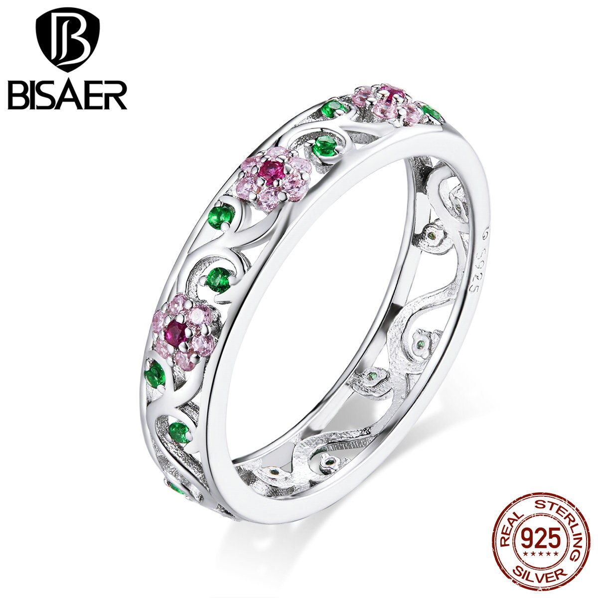 Peris Gems Pink Diamond Flower Ring for Women | Sterling Silver SHEIN Amazon Temu