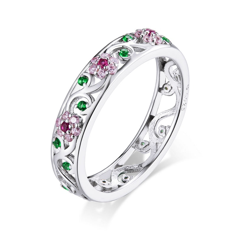 Peris Gems Pink Diamond Flower Ring for Women | Sterling Silver SHEIN Amazon Temu