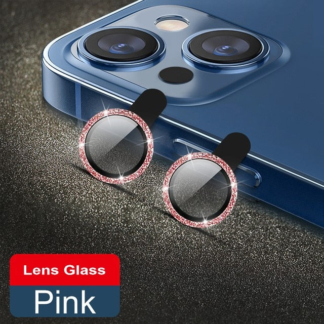 Peris Gems Pink / iP 14 2Pcs Glittery Diamond Camera Lens Protector Cap For iPhone | Glass Camera Metal Rings SHEIN Amazon Temu