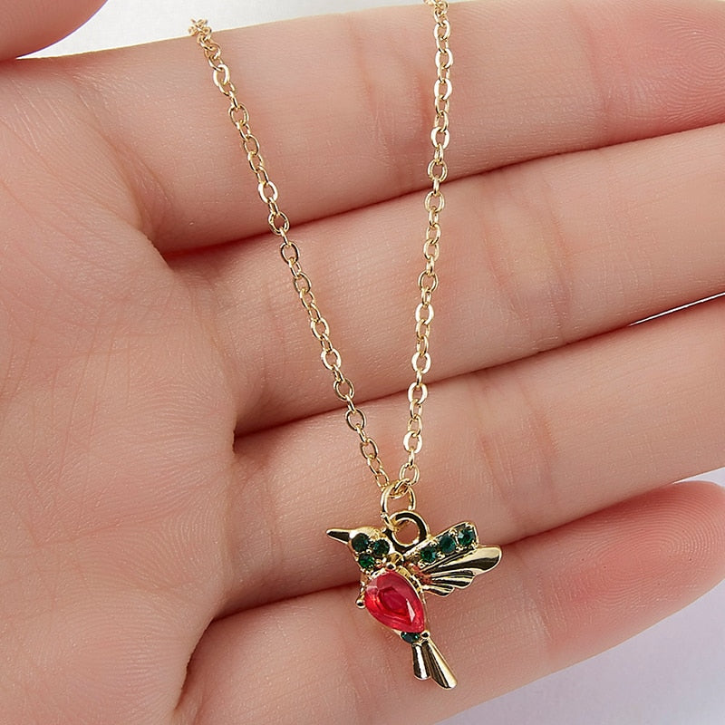 Peris Gems pink necklace Crystal Hummingbird Necklaces for Women | Gold Necklace SHEIN Amazon Temu