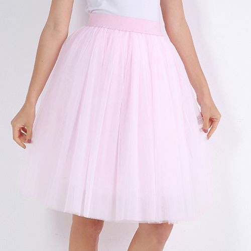 Peris Gems pink / One Size Pleated 5-Layer Tulle Skirt for Women | Fairy Midi Skirts SHEIN Amazon Temu