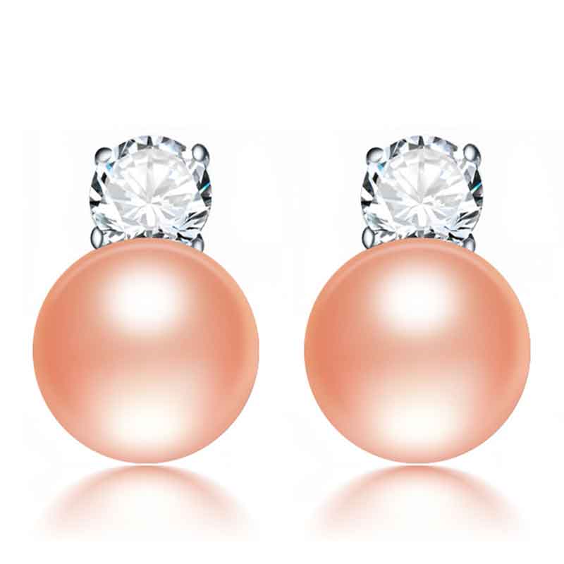 Peris Gems pink pearl Pearl Stud Earrings for Women | Diamond Pearl Earrings for Women SHEIN Amazon Temu