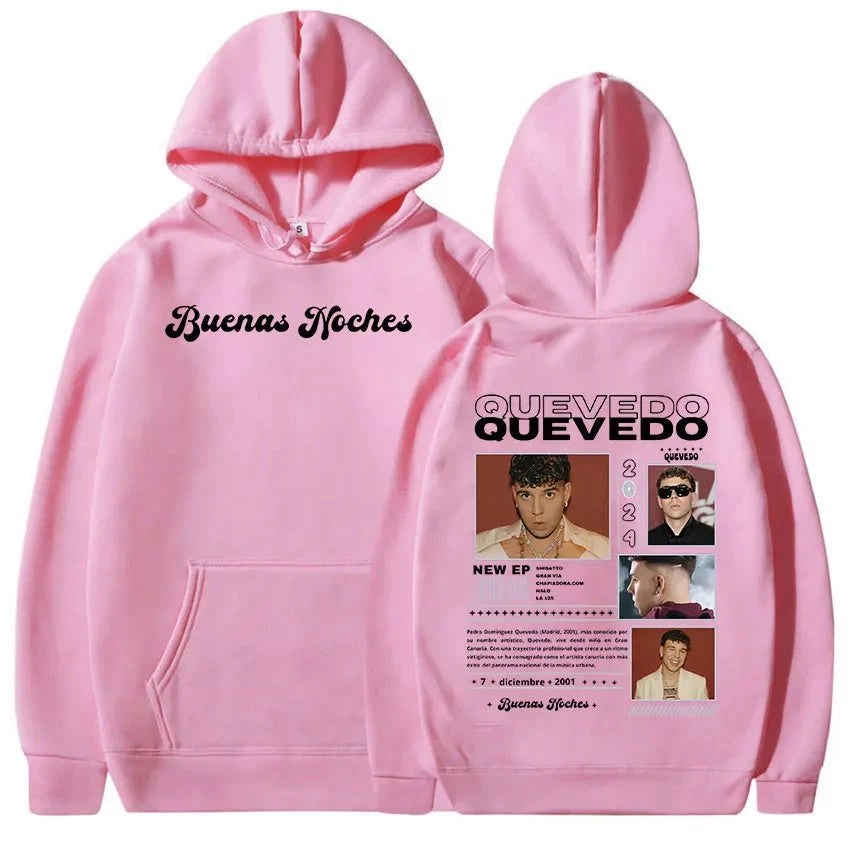 Peris Gems Pink / XXXL Rapper QUEVEDO Tour 2024 Graphic hoodie Men&