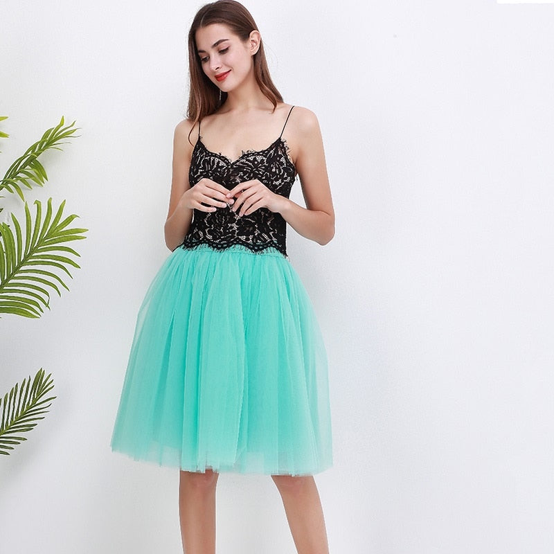 Peris Gems Pleated 5-Layer Tulle Skirt for Women | Fairy Midi Skirts SHEIN Amazon Temu