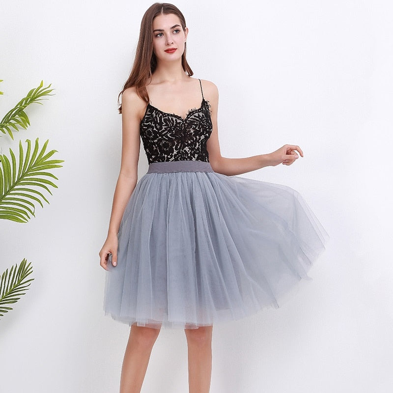 Peris Gems Pleated 5-Layer Tulle Skirt for Women | Fairy Midi Skirts SHEIN Amazon Temu