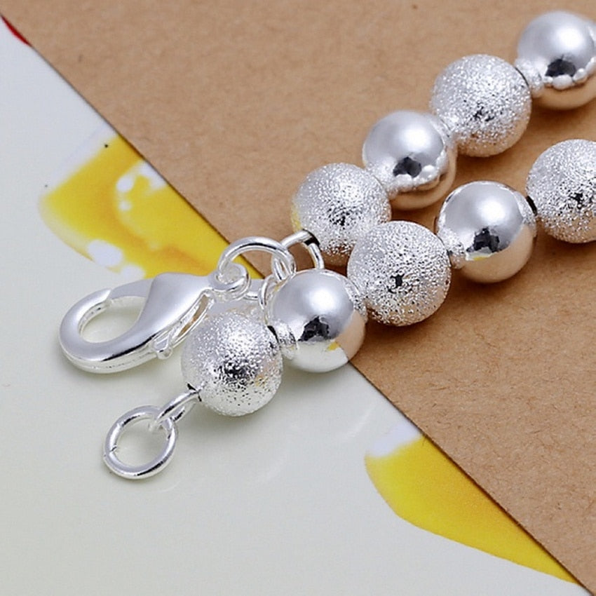 Peris Gems Polished Silver Beads Bracelet for Women | Fashion Charm Bracelet Polished Silver Beads Bracelet for Women | Charm Bracelet SHEIN Amazon Temu