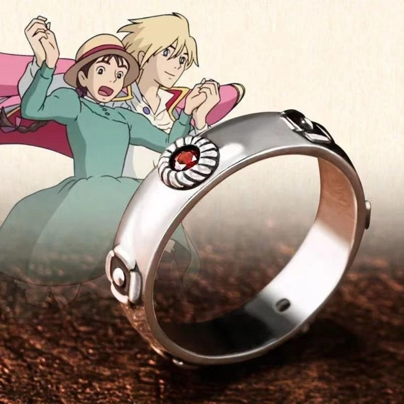 Peris Gems Polished Silver Round Diamond Rings Unisex | Moving Castle Anime Rings | Anime Cosplay Jewelry SHEIN Amazon Temu