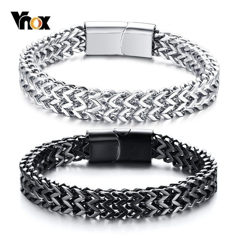 Peris Gems Polished Steel Double Mesh 8.5MM Bracelets Unisex | Stainless Steel Polished Steel Double Mesh 8.5MM Bracelets Unisex | Steel SHEIN Amazon Temu
