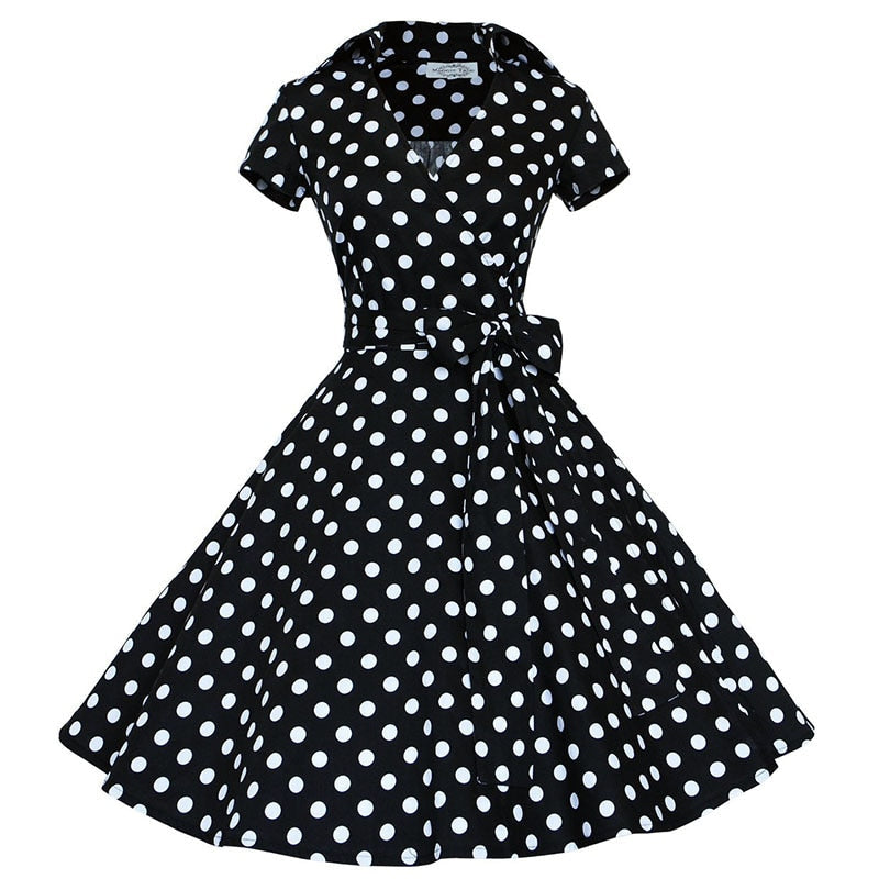 Peris Gems Polka Dot Swing Robe Dresses for Women | Retro Style Dress SHEIN Amazon Temu