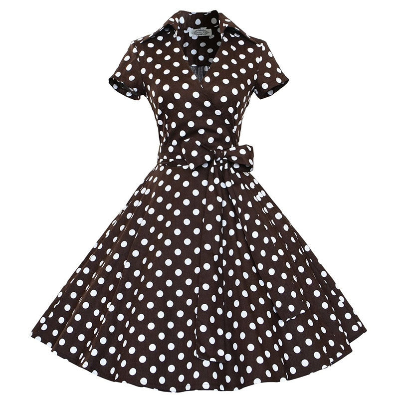 Peris Gems Polka Dot Swing Robe Dresses for Women | Retro Style Dress SHEIN Amazon Temu
