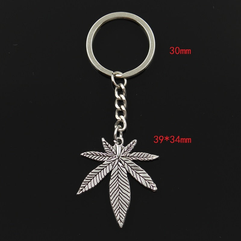 Peris Gems Pot Plant Marijuana Leaf Silver Keychains Unisex | Weed Keychain Pot Plant Marijuana Leaf Silver Keychains Unisex SHEIN Amazon Temu