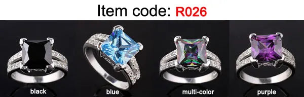 Peris Gems Princess Cut Black Onyx Stone Silver Ring for Women SHEIN Amazon Temu