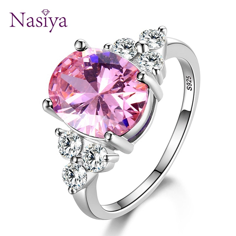 Peris Gems Prong Gemstone Rings for Women | Sterling Silver Oval Champagne Rings SHEIN Amazon Temu