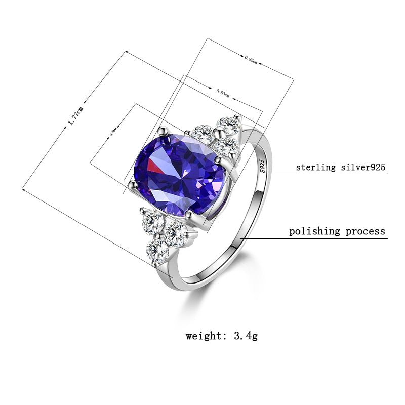Peris Gems Prong Gemstone Rings for Women | Sterling Silver Oval Champagne Rings SHEIN Amazon Temu