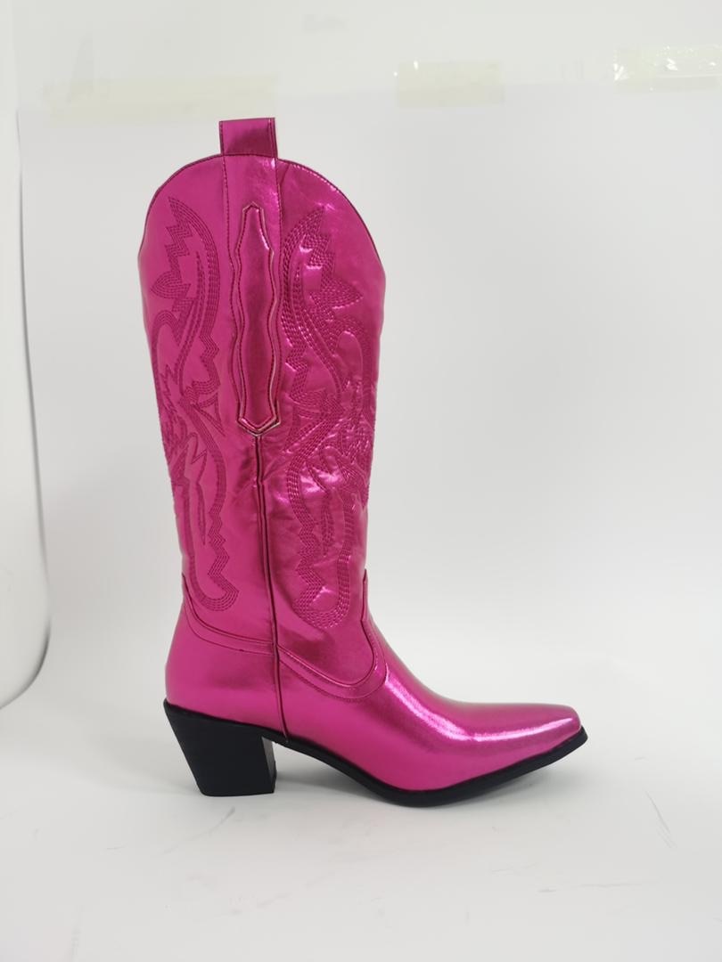 Peris Gems PU Leather Cowboy Boots for Women | Knee High Leather Boots SHEIN Amazon Temu