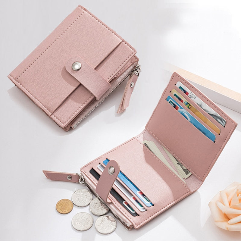 Peris Gems PU Leather Mini Slim Wallets for Women | Zipper Hasp Card Wallet PU Leather Mini Slim Wallets for Women | Hasp Card Wallet SHEIN Amazon Temu