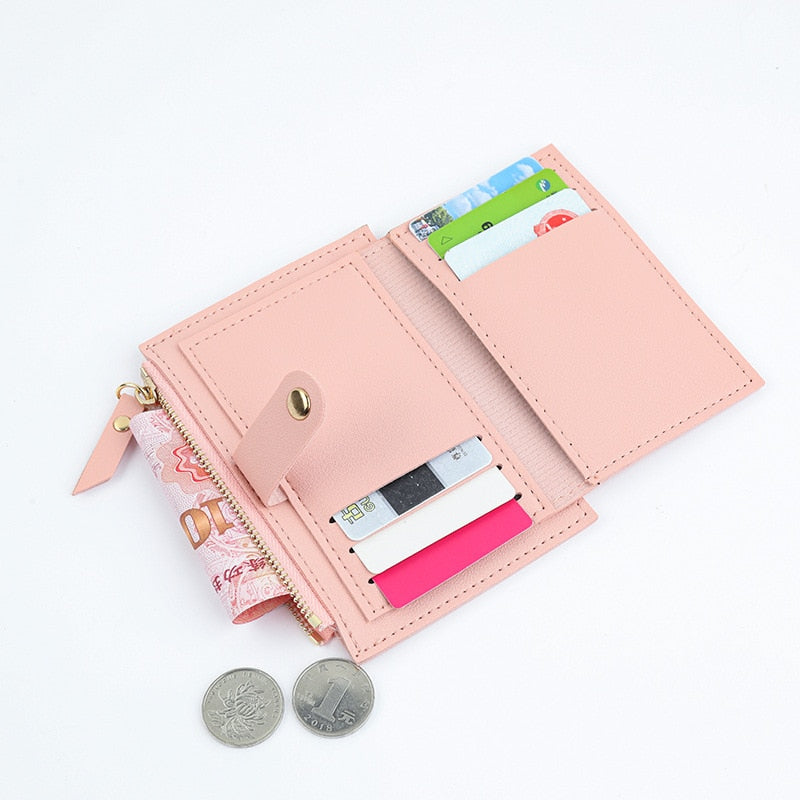 Peris Gems PU Leather Mini Slim Wallets for Women | Zipper Hasp Card Wallet PU Leather Mini Slim Wallets for Women | Hasp Card Wallet SHEIN Amazon Temu