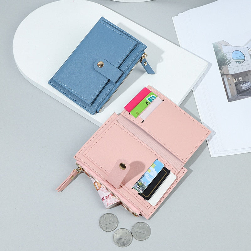 Peris Gems PU Leather Mini Slim Wallets for Women | Zipper Hasp Card Wallet PU Leather Mini Slim Wallets for Women | Hasp Card Wallet SHEIN Amazon Temu