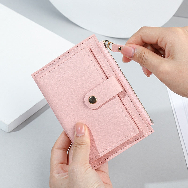 Peris Gems PU Leather Mini Slim Wallets for Women | Zipper Hasp Card Wallet PU Leather Mini Slim Wallets for Women | Hasp Card Wallet SHEIN Amazon Temu