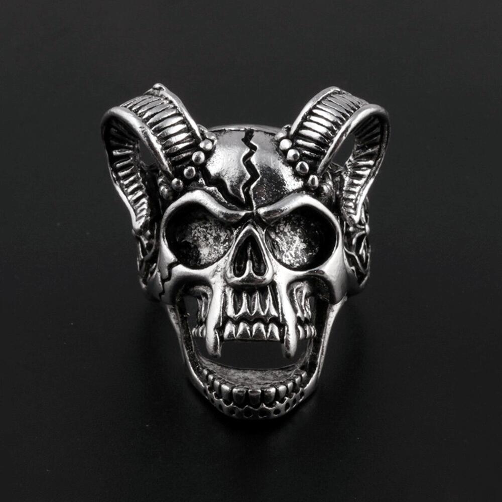 Peris Gems Punk Skull Hannya Mask Rings | Open Rings SHEIN Amazon Temu