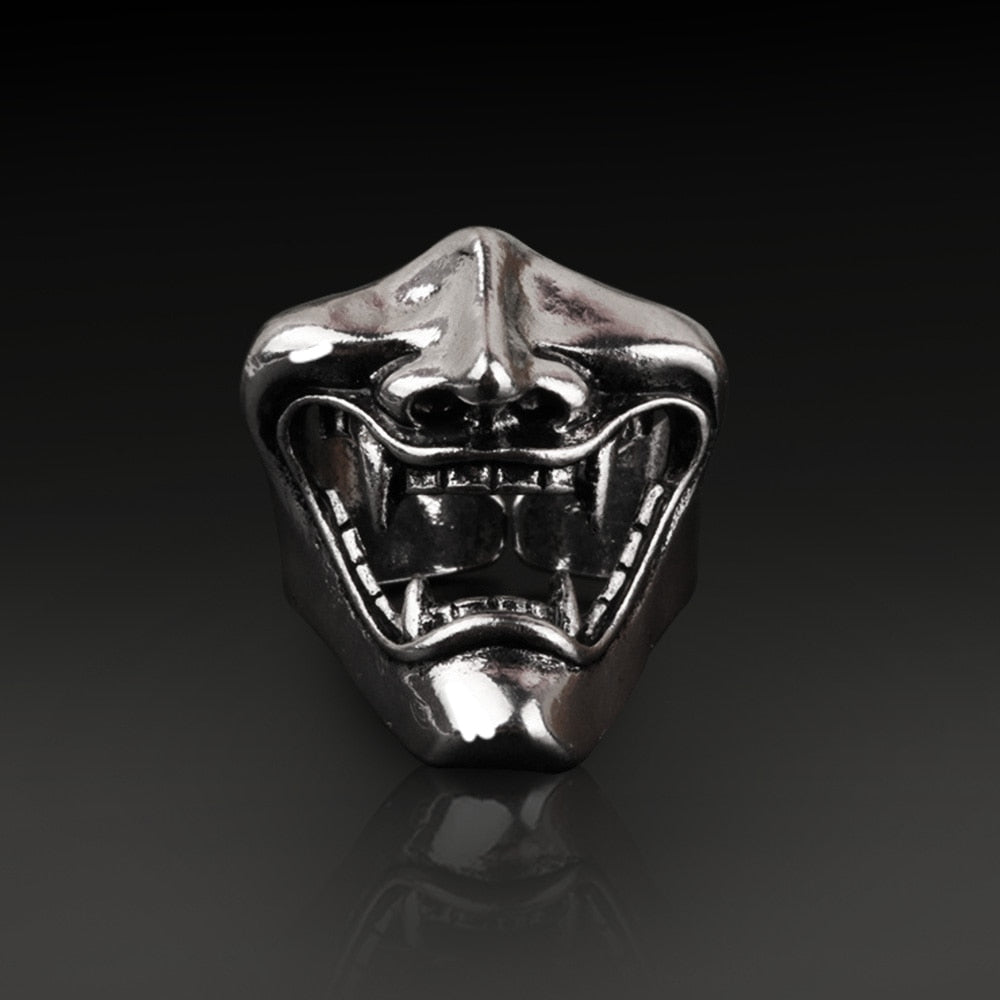Peris Gems Punk Skull Hannya Mask Rings | Open Rings SHEIN Amazon Temu