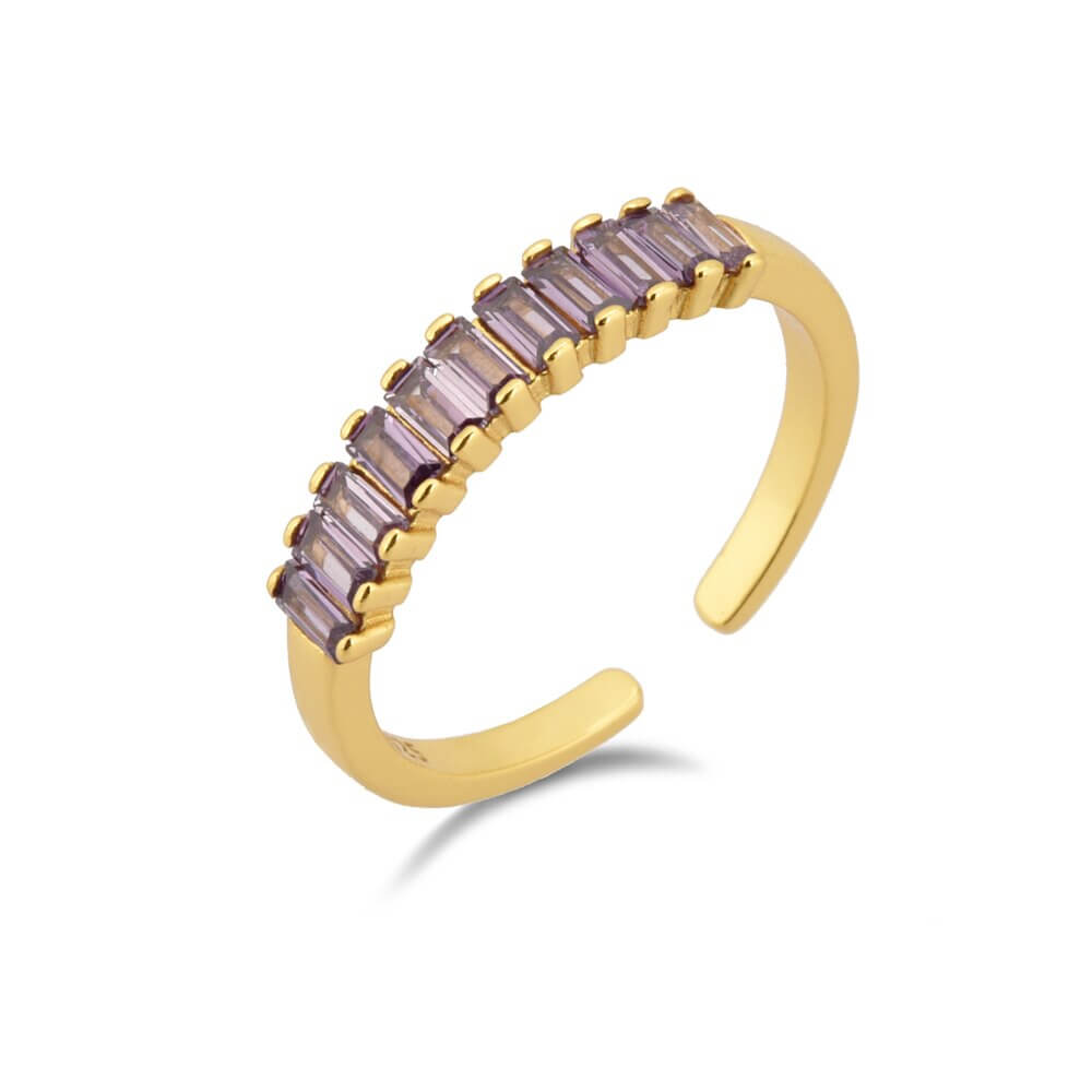 Peris Gems Purple Adjustable Sterling Silver Square Diamond Rings for Women SHEIN Amazon Temu