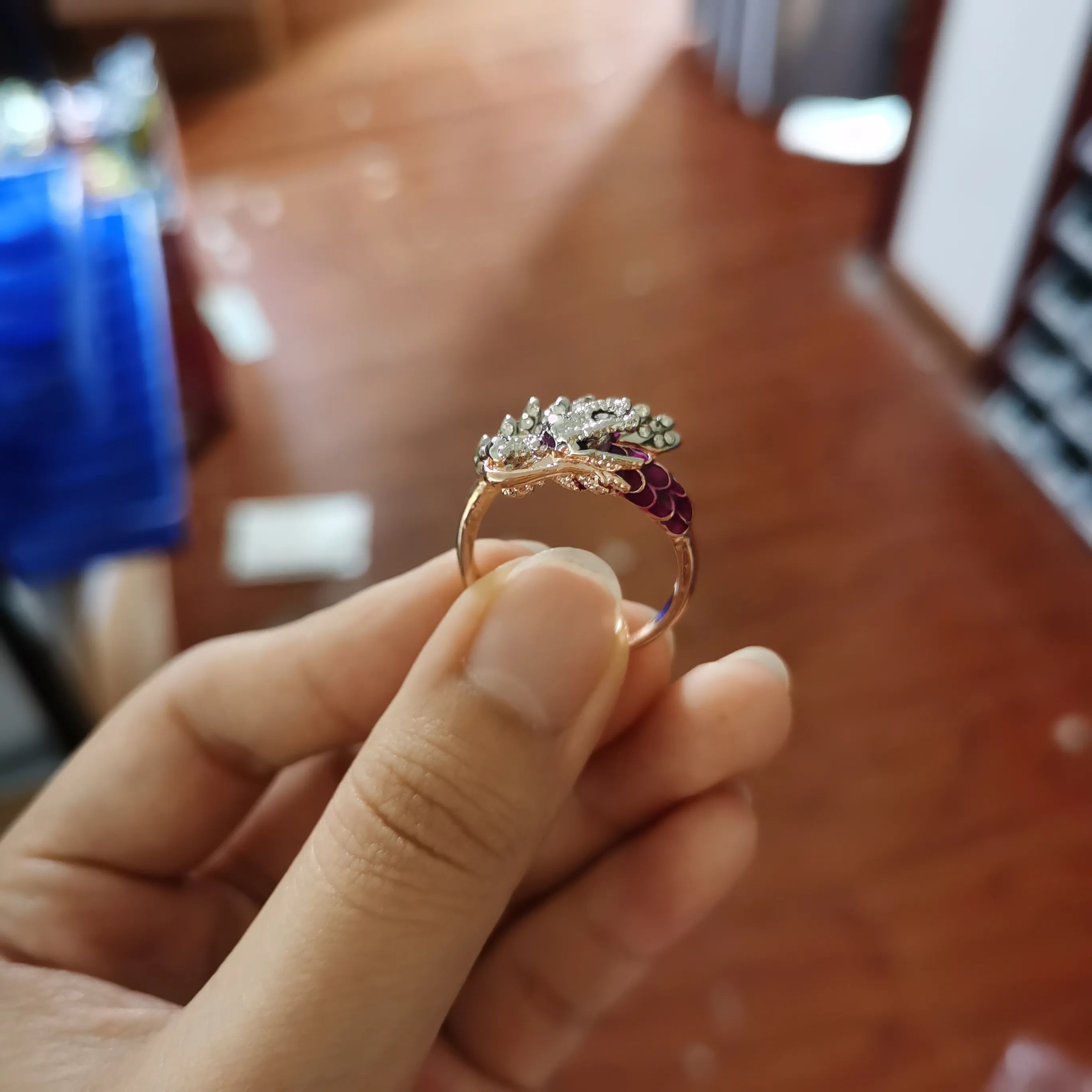 Peris Gems Purple Diamond Dragon Ring Collection for Women SHEIN Amazon Temu