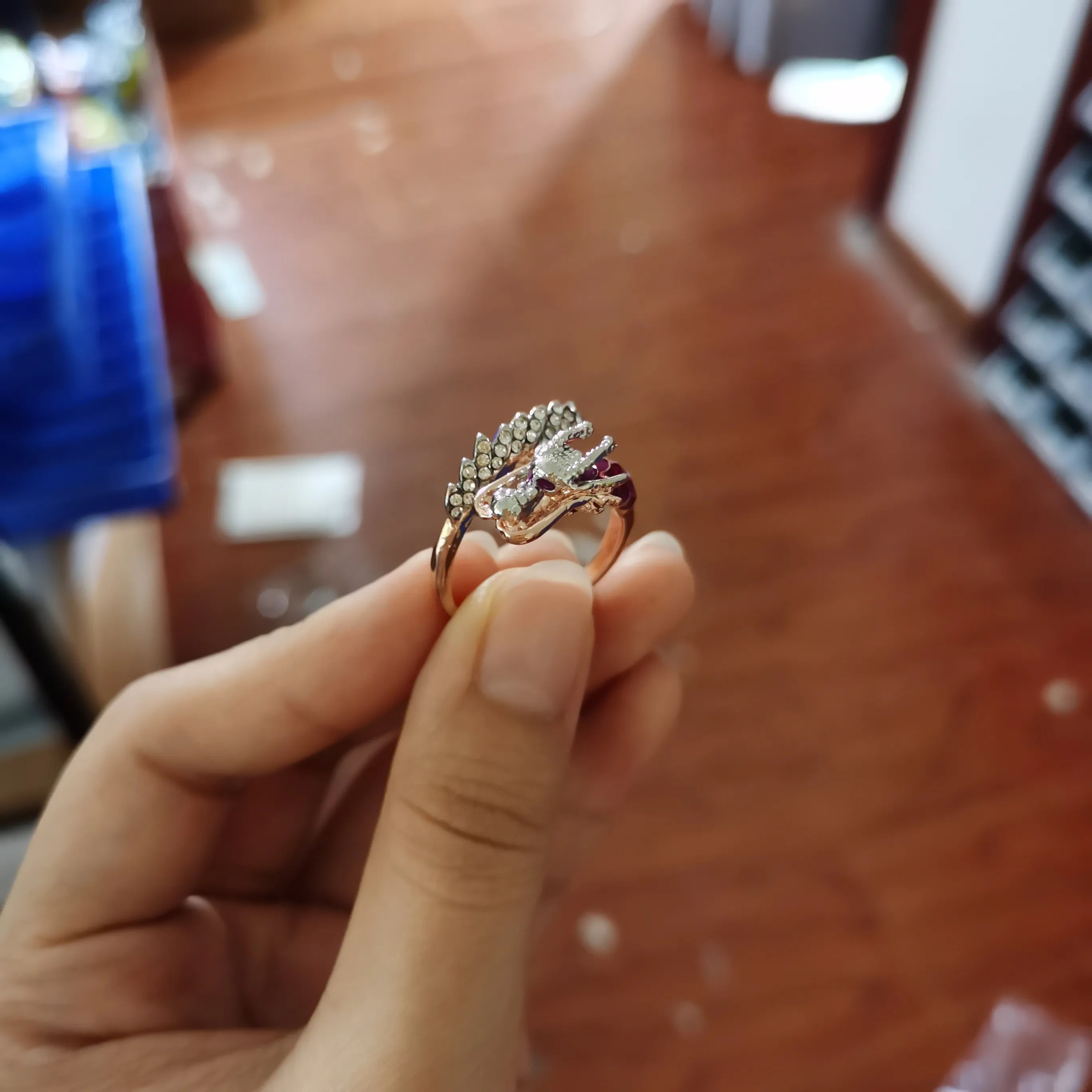 Peris Gems Purple Diamond Dragon Ring Collection for Women SHEIN Amazon Temu
