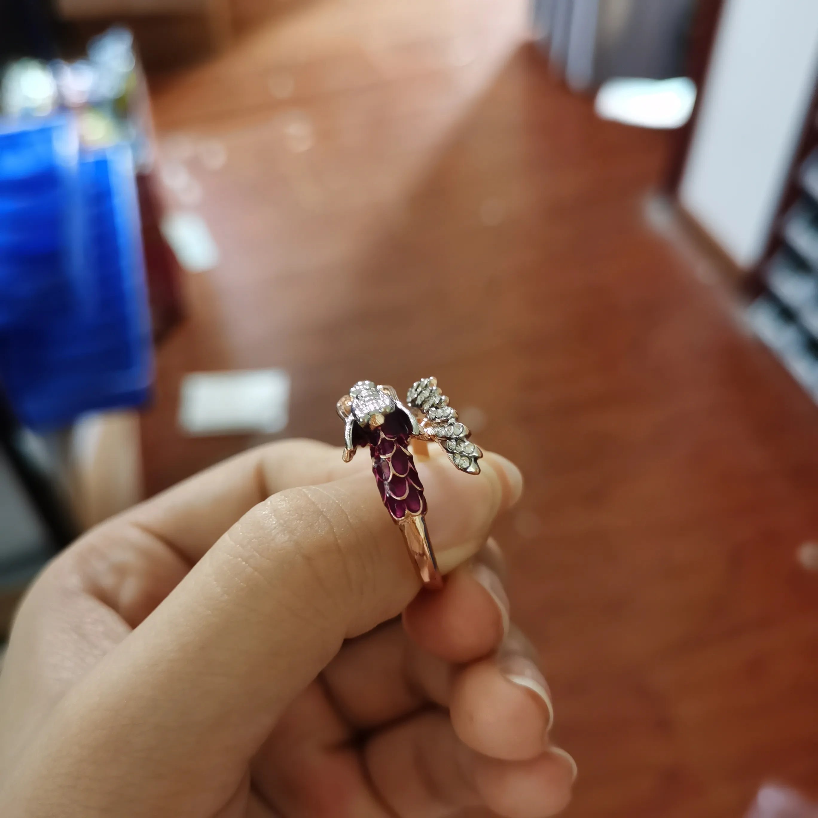 Peris Gems Purple Diamond Dragon Ring Collection for Women SHEIN Amazon Temu