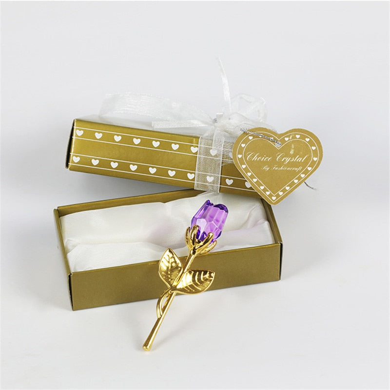 Peris Gems purple gold-box Glass Rose Flower with Box | Silver Gold Romantic Gift SHEIN Amazon Temu