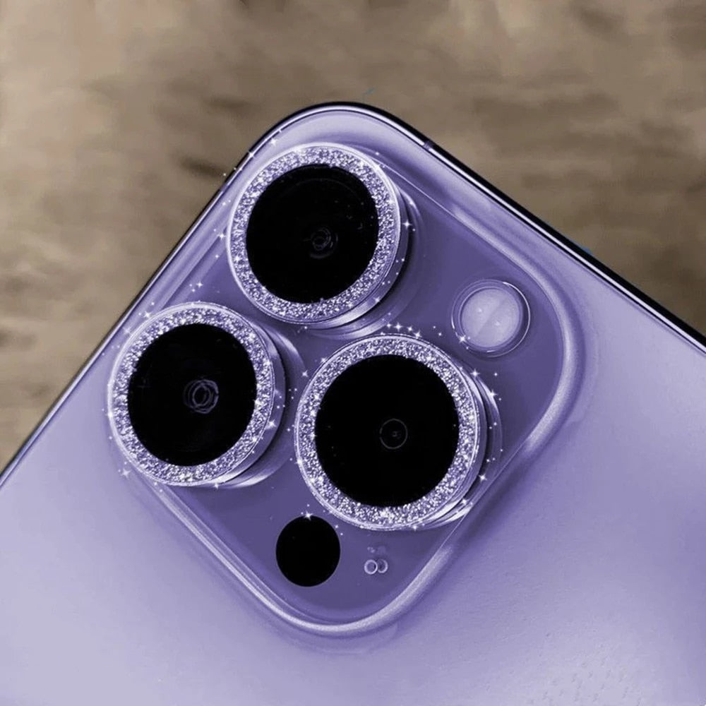 Peris Gems Purple / iP 14 2Pcs Glittery Diamond Camera Lens Protector Cap For iPhone | Glass Camera Metal Rings SHEIN Amazon Temu