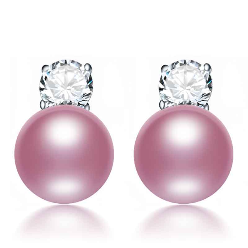 Peris Gems purple pearl Pearl Stud Earrings for Women | Diamond Pearl Earrings for Women SHEIN Amazon Temu