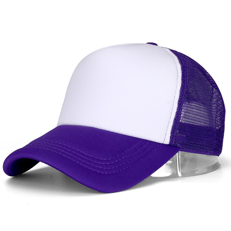 Peris Gems Purple White / 54cm-60cm Casual Plain Mesh Baseball Cap Unisex | Adjustable Snapback Hats Casual Plain Mesh Baseball Cap Unisex | Adjustable Hats SHEIN Amazon Temu