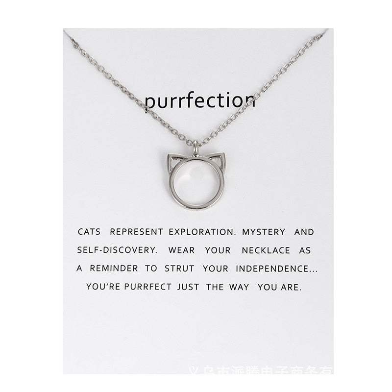 Peris Gems Purrfection 2 Good Luck Pendant Necklaces with Fortune Cards Unisex SHEIN Amazon Temu