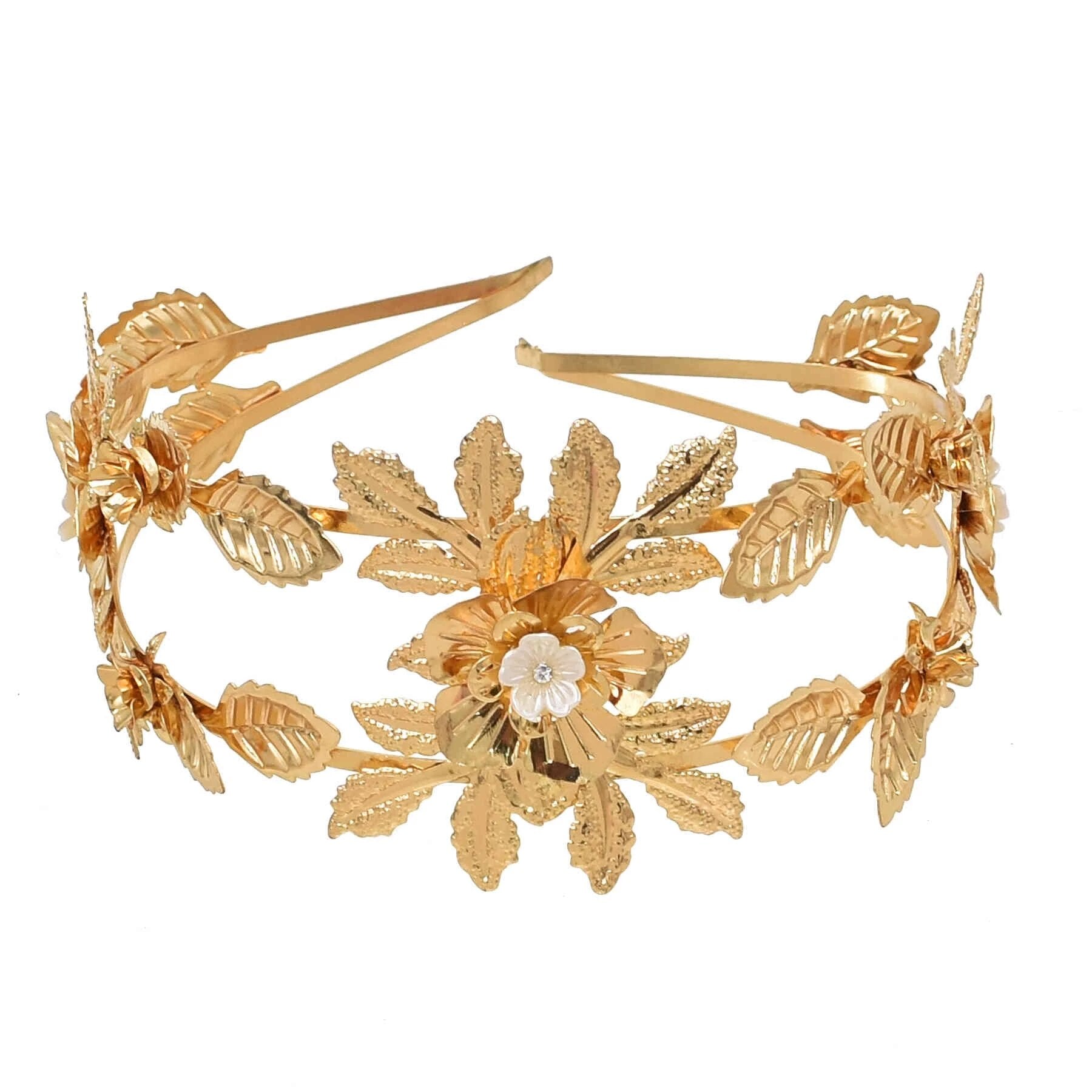 Peris Gems Q Baroque Gold Leaf Headband Crown Tiara for Women | Greek Goddess Hair Accessories SHEIN Amazon Temu