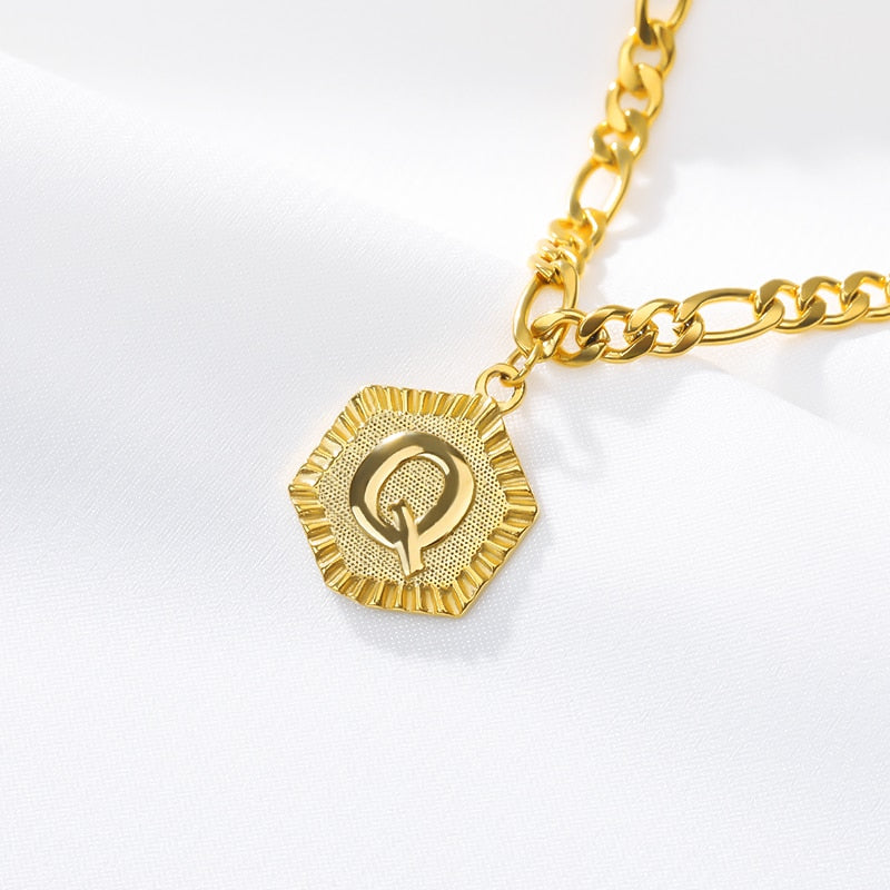 Peris Gems Q Dainty A-Z Letter Hexagon Anklets Unisex | Gold Initial Letter Leg Chain Dainty A-Z Letter Hexagon Anklets Unisex Gold Initial Letter SHEIN Amazon Temu