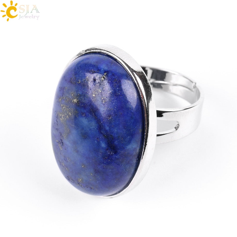 Peris Gems Quartz Tiger Eye Lapis Obsidian Rings Unisex SHEIN Amazon Temu