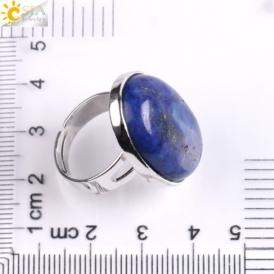 Peris Gems Quartz Tiger Eye Lapis Obsidian Rings Unisex SHEIN Amazon Temu