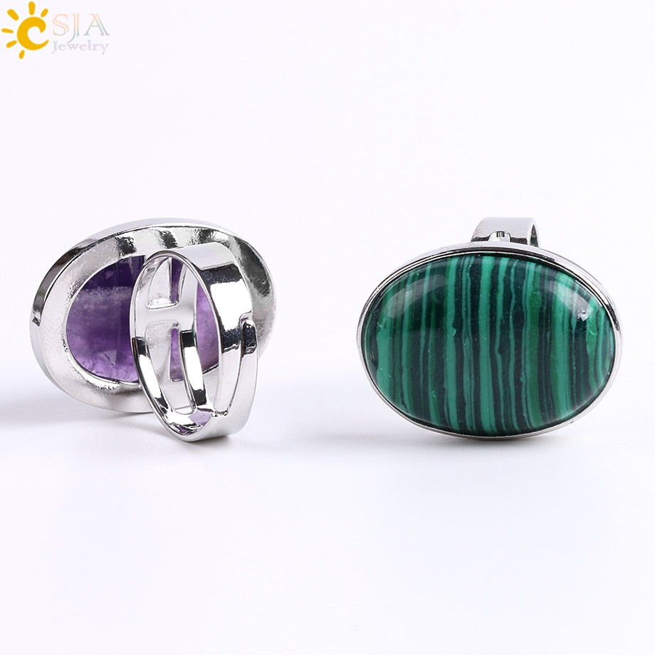 Peris Gems Quartz Tiger Eye Lapis Obsidian Rings Unisex SHEIN Amazon Temu