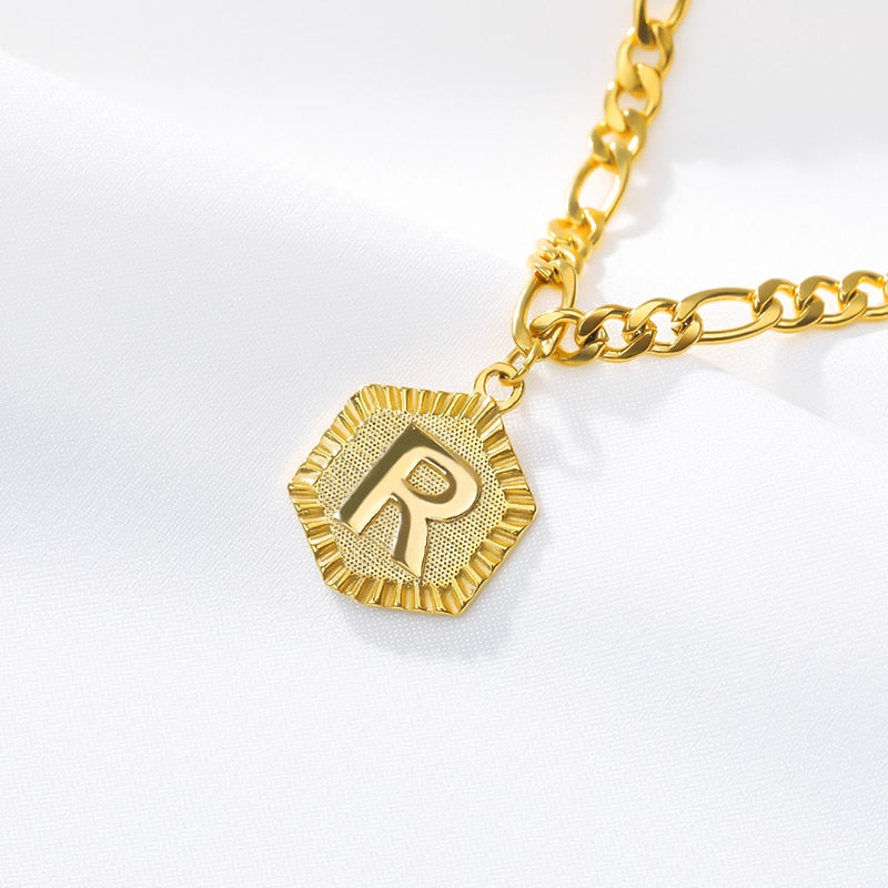 Peris Gems R Dainty A-Z Letter Hexagon Anklets Unisex | Gold Initial Letter Leg Chain Dainty A-Z Letter Hexagon Anklets Unisex Gold Initial Letter SHEIN Amazon Temu