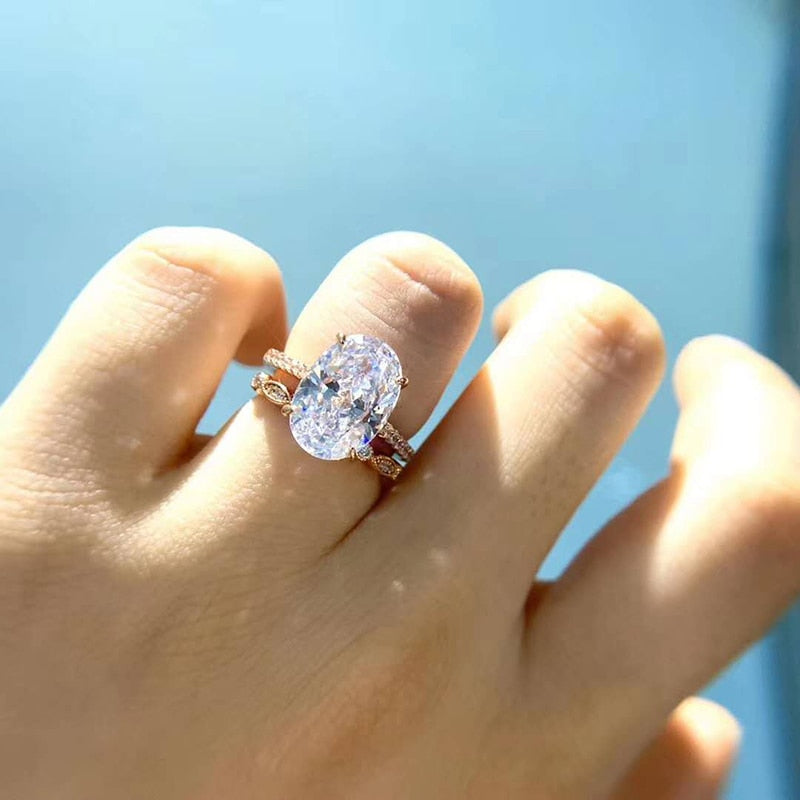Peris Gems Radiant Cut 2pc 9ct Lab Diamond Rings Set for Women SHEIN Amazon Temu
